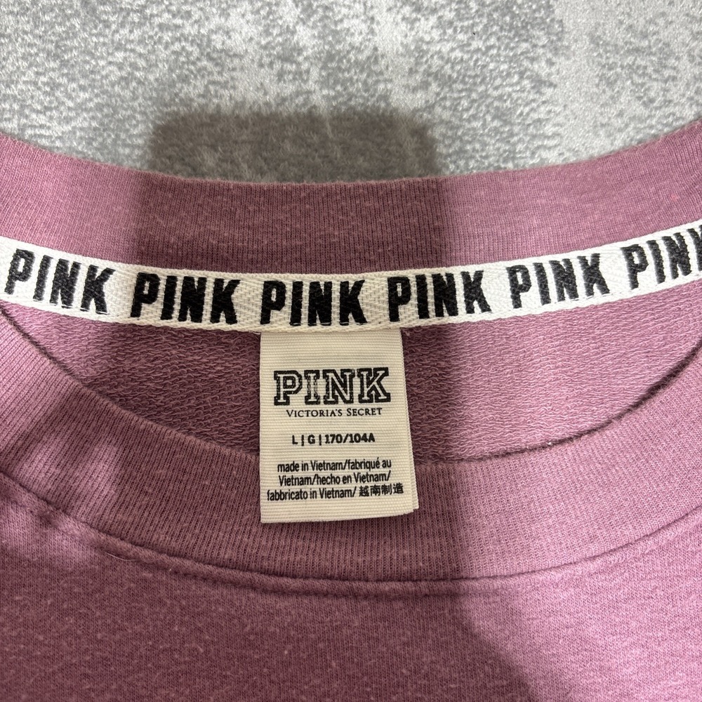 Victoria Secret Pink Women Size L Maroon Long Sleeve Pullover Sweater Wear - Picture 4 of 11